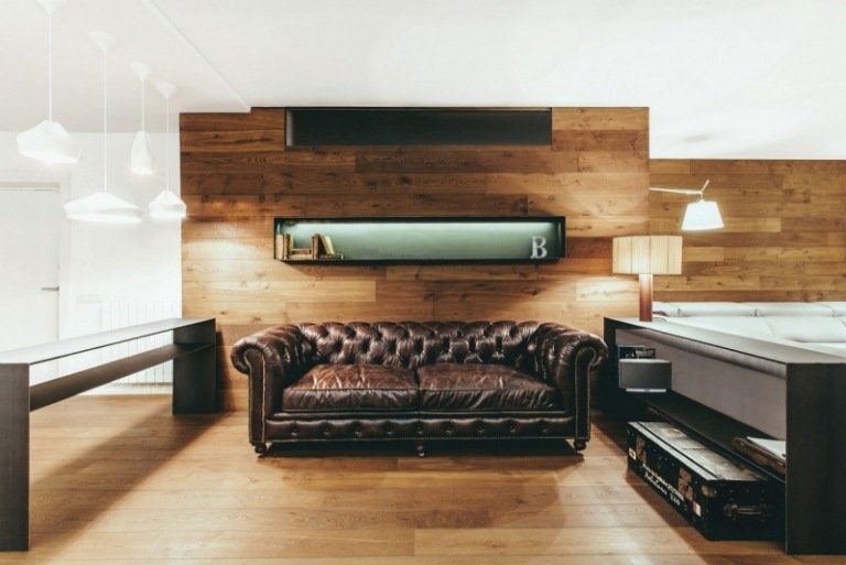 Chesterfield soffa-trä-modern-väggbeklädnad-golv-vägg-hylla-skänk