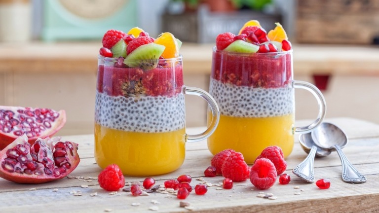 Lågkolhydratpuddingrecept vegan frukostmåltid förberedelser