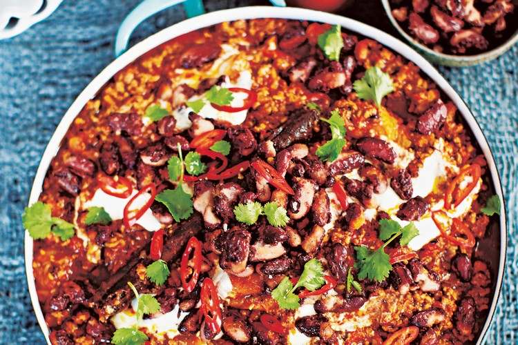 Rostad chili con carne enligt Jamie Oliver kindey beans