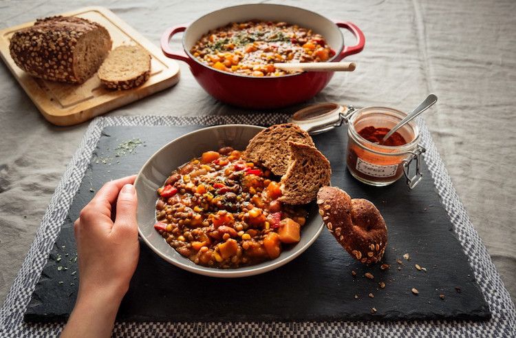 Veganska linser med chili con carne