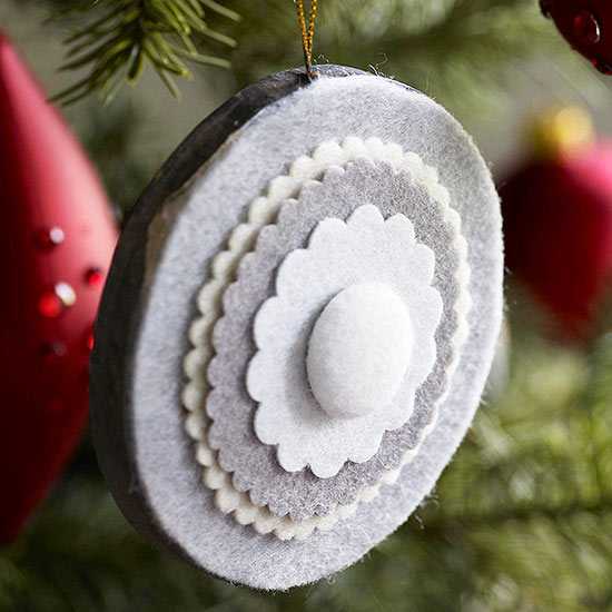 julgransdekorationer lätt idé tinker filt cirkel