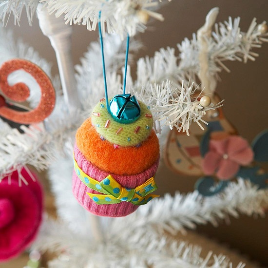 tinker trädhängen cupcake bow sy