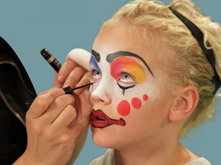 clown sminkbarn enkla instruktioner