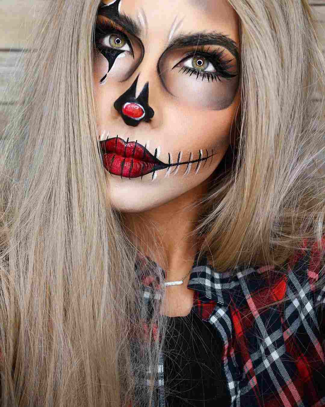 Clown smink för kvinnor Instruktioner Halloween smink kvinna lätt