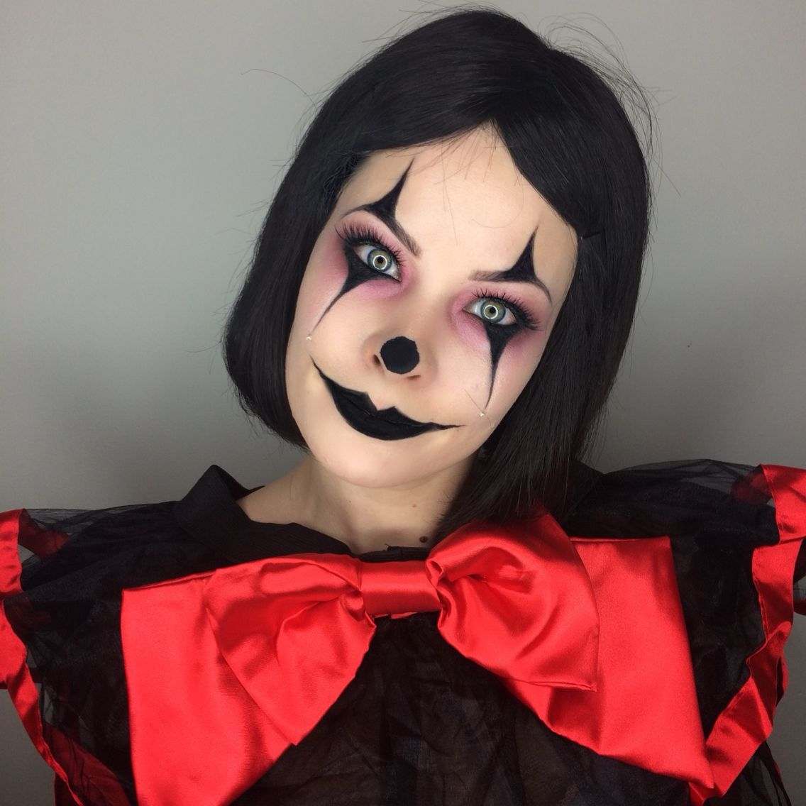 Clown smink för kvinnor Hallo Halloween Makeup Ideas lätt