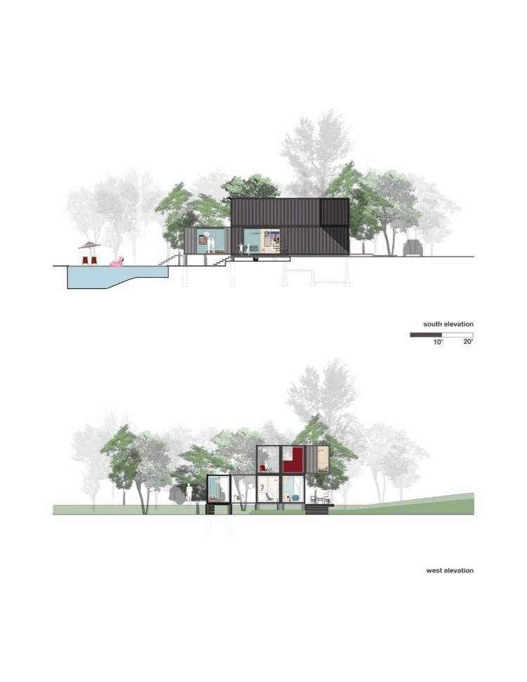 Behållarmodul designad av arkitekter som plan för planlösning