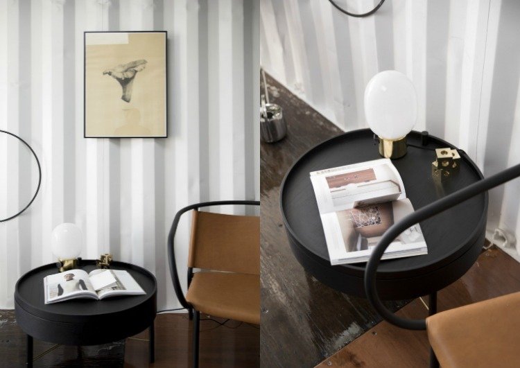 behållare-lägenhet-student-interiör-sidobord-stol-bordslampa