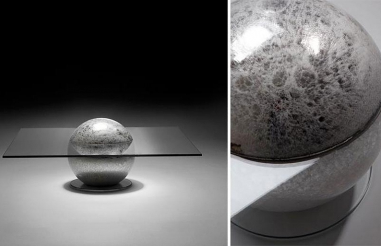 Cool-Kaffebord-Moon-Design-Glas Top-Idéer