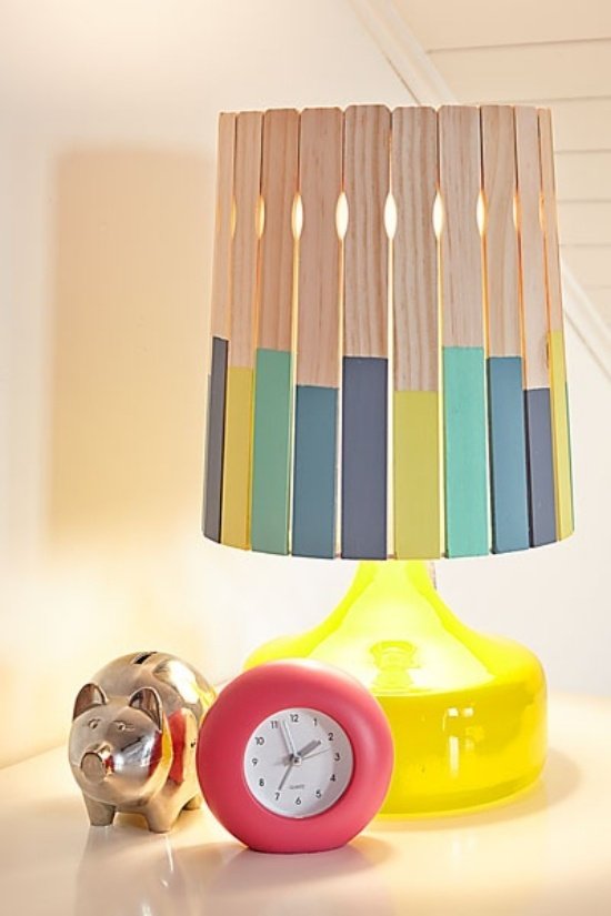 bordslampa träidéer för designerlampor i barnrummet