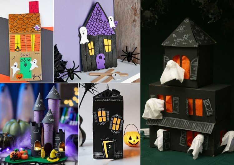 Halloween hantverksidé för barn och vuxna - tinker spökhus