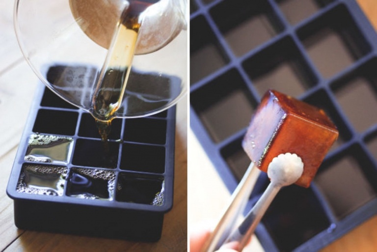 Life Hacks för köket Frys kaffe Förbered mocka isbitar