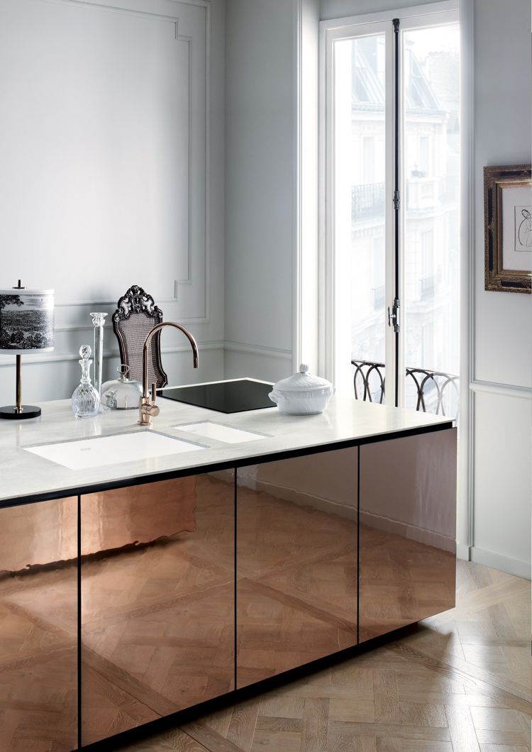 bänkskiva corian kök dupont modern ädel marmor koppar köksfronter