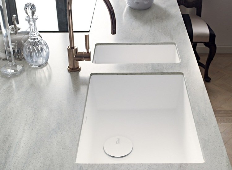 bänkskiva corian kök dupont elegant vit marmor chic ädel