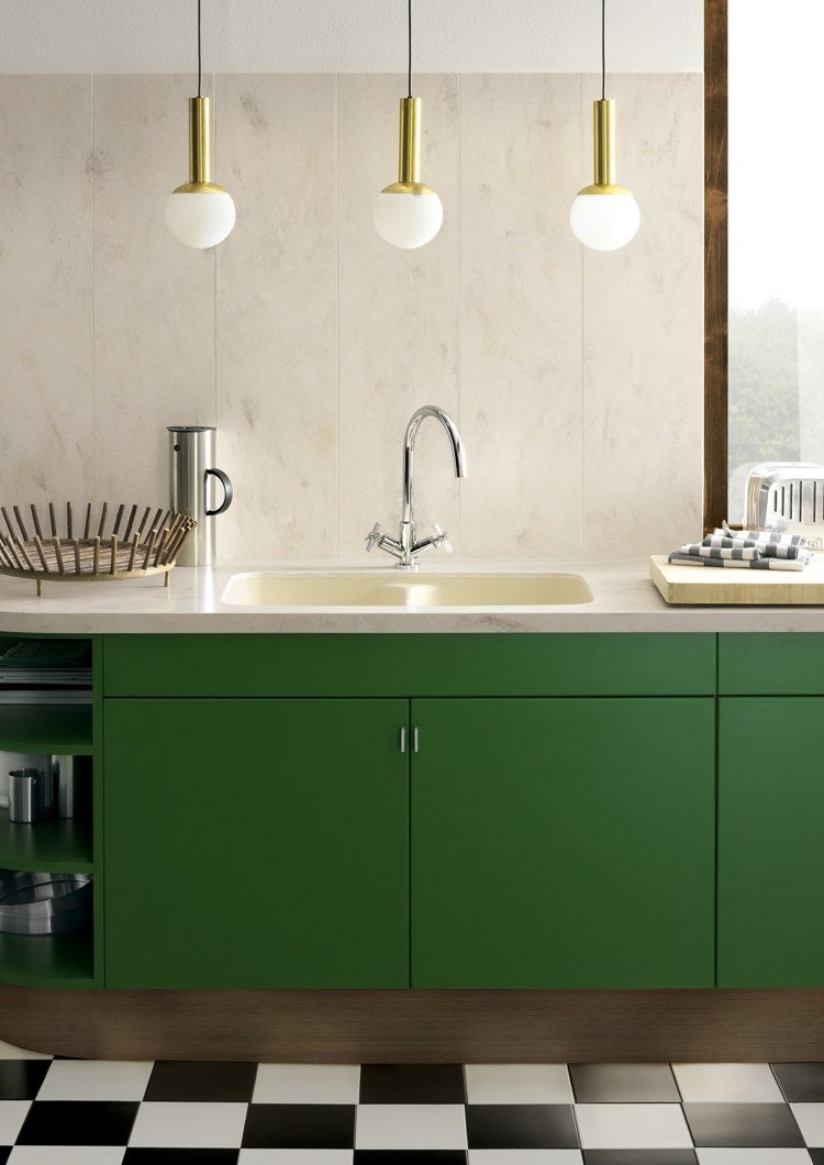 bänkskiva corian kök dupont modern minimalistisk vit natursten look