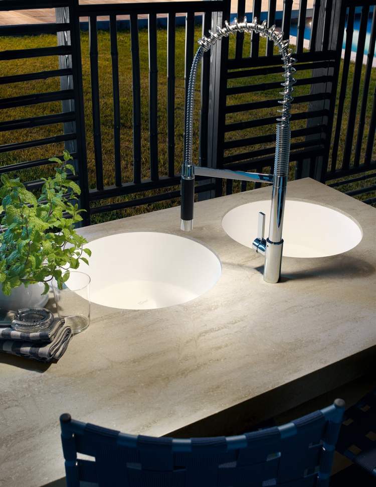 bänkskiva corian kök dupont rund dubbel diskbänk köksbänk beige