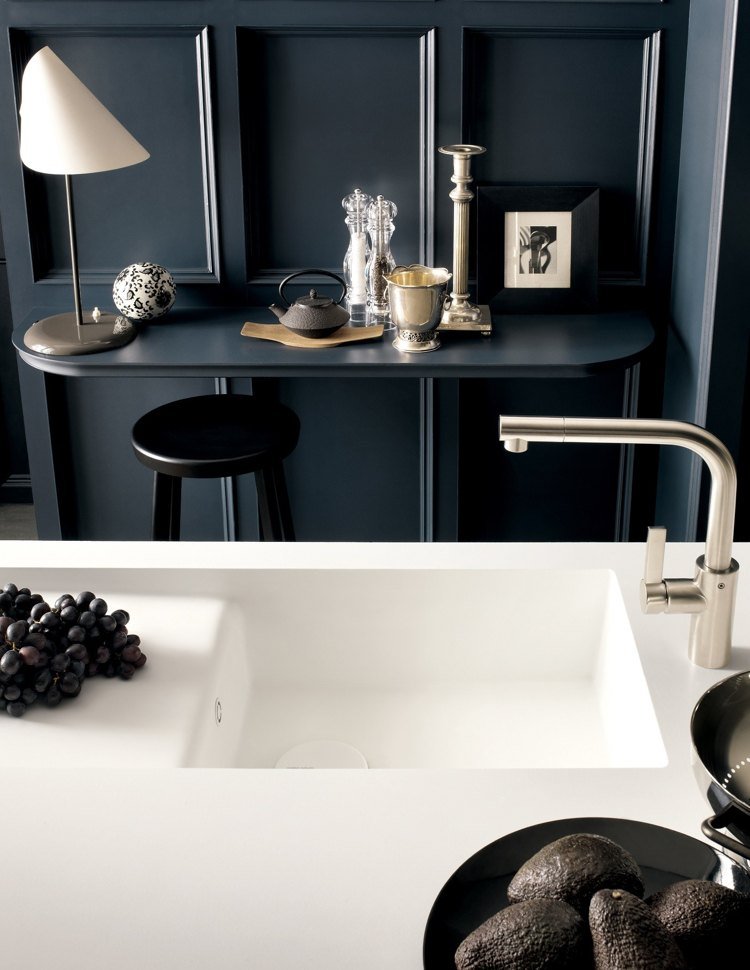 bänkskiva corian kök dupont vit minimalistisk rektangulär enkel