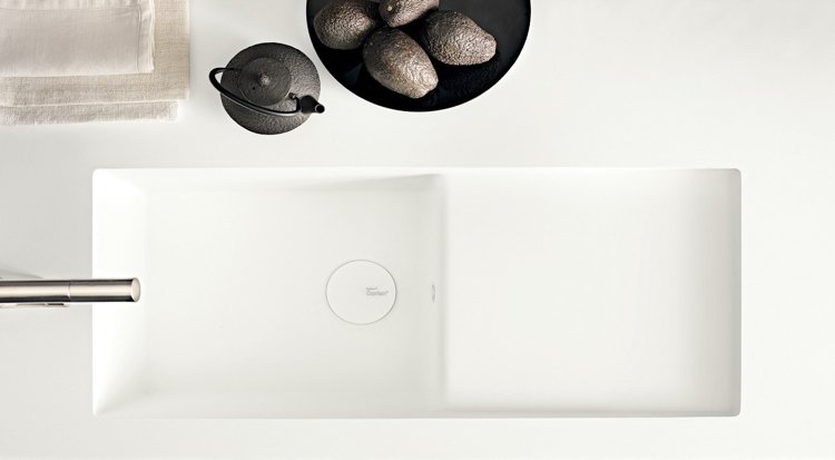 bänkskiva corian kök dupont rektangulär vit matt optik minimalistisk