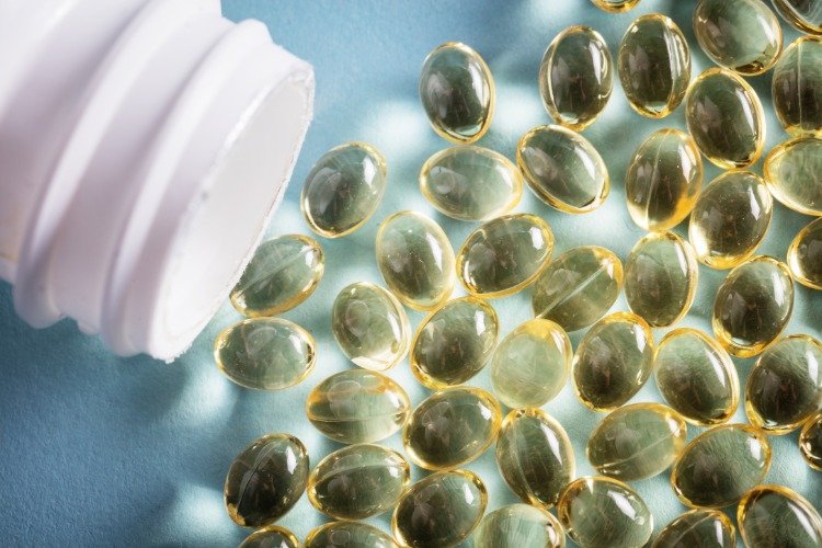 D -vitaminpiller från plastflaska