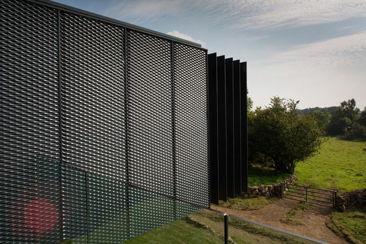 stål fasad behållare hus modernt arkitektur hus