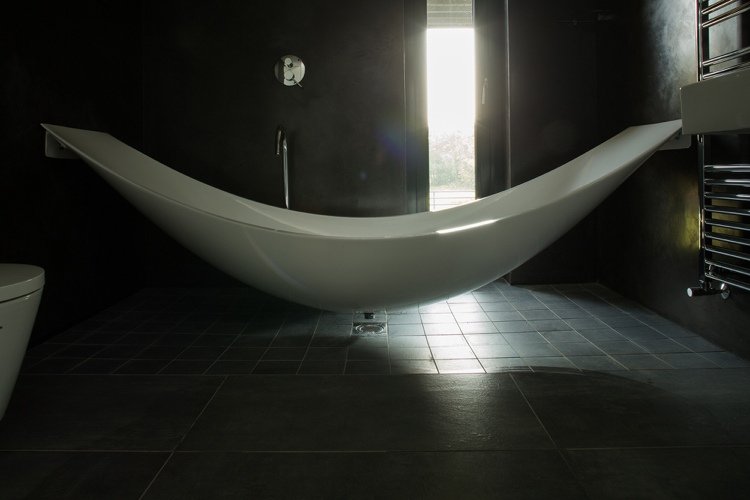 fristående badkardesign flytande modern