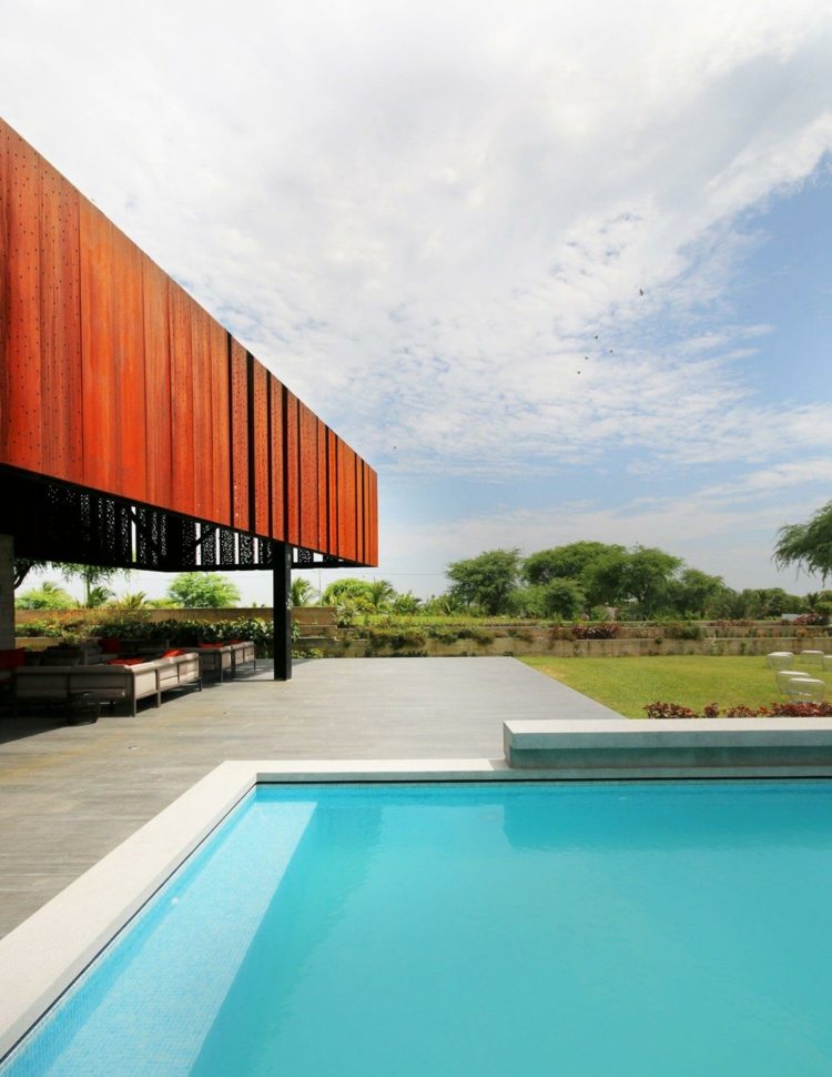 corten-stål-plåt-pool-modern-design-terrass
