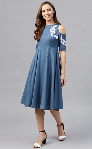 Φόρεμα Cotton Empire με κρύα μανίκια ώμου