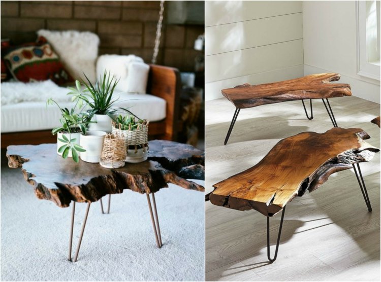 soffbord-trä-skiva-bord-båda-stål-träd-stam-avlång-matta-vit-parkettgolv
