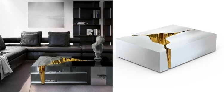 Soffbord högblank i vit -lapiaz-svart-vit-guld-modern-ädel-hög kvalitet