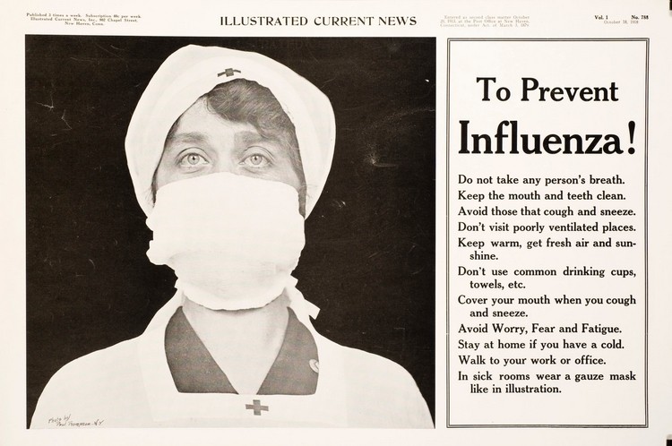 Försiktighetsåtgärder vid spanska influensan 1918