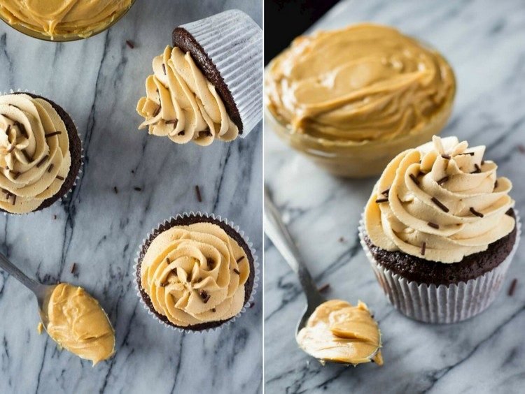 cupcake-frosting-recept-jordnötssmör-choklad-strössel-cupcakes