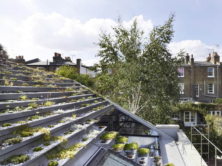 Skapa en takterrass - gröna tak - rostfritt stål - växtbäddar - tak