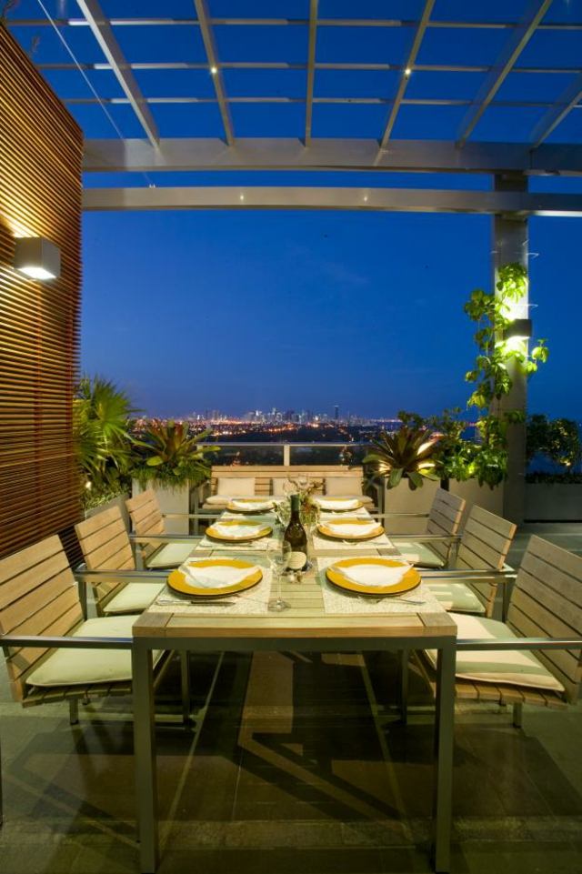 Takterrass designidéer moderna möbler