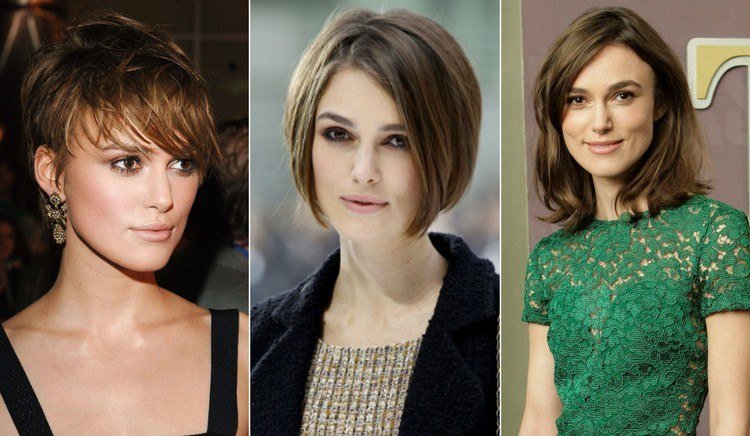 Kvinnors övergångsfrisyrer kort-hår-väx-övergång-medellång-keira-knightley