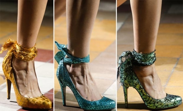 Damskor Lanvin -2014- färgade-blommiga