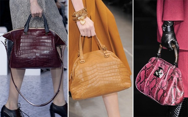 Handväskor-i-läder-look-brun-svart-och-rosa