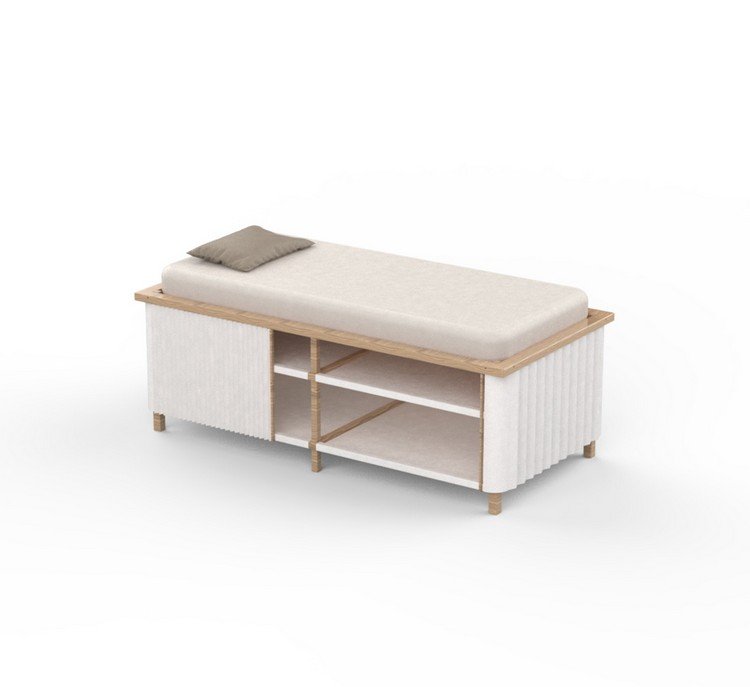 liten hemsäng projekt säng med förvaringsutrymme möbeldesign