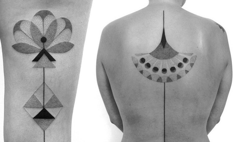 blackwork-tattoo-dotwork-graphic-modern-arm-back-minimalistic