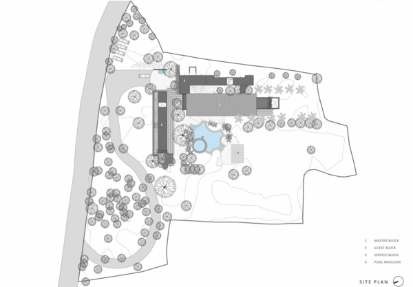 modern-arkitektur-tegel-klinik-hus-plats-plan