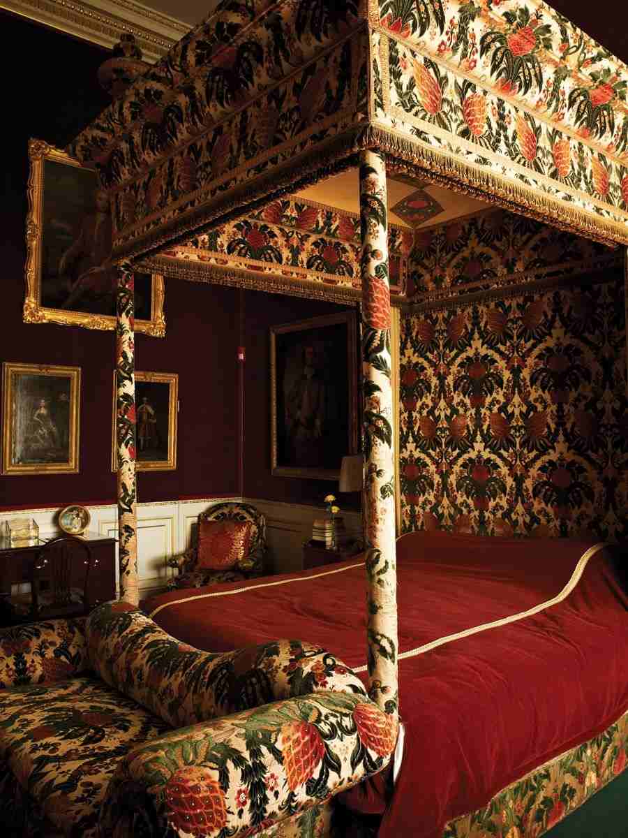 Prinsessan Diana barndomshem Althorp sovrum inredning vintage säng