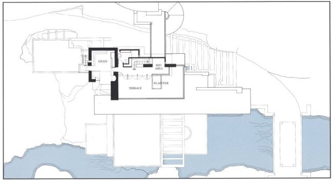 Arkitektens hus på tredje våningen av Frank Lloyd Wright