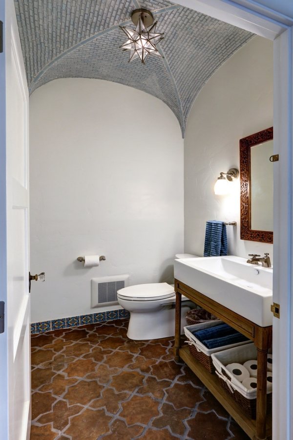 Medelhavsmöbler badrum-keramiska plattor som lägger tak-design-vägg gips handfat