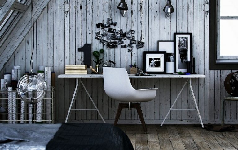 Rätt sätt att designa ditt hemmakontor Stol, skrivbord och hyllor