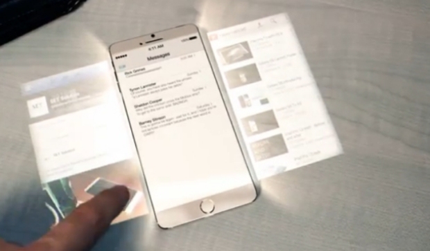 iPhone 6 med hologramprojektion Italien -koncept