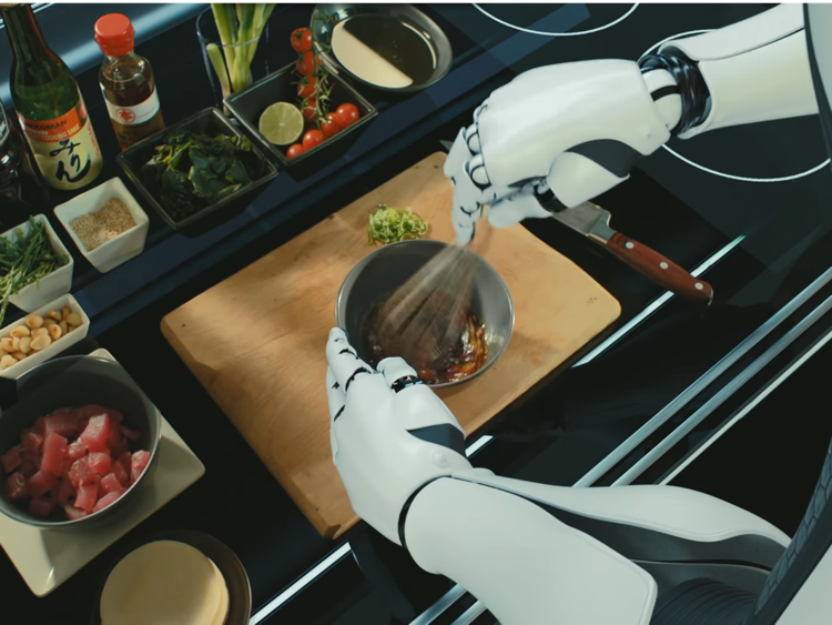 matlagning-framtida-robot-förberedelse-sushi-sås
