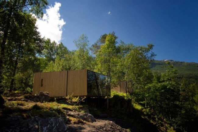 träpanel bungalow juvet designer landskapshotell i norge