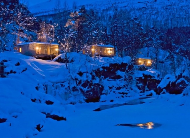 vinter saga kväll juvet landskap hotelldesign i norge