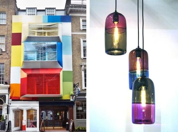London Design Event Exhibition 2013 fasadbeklädnad hängande lampa