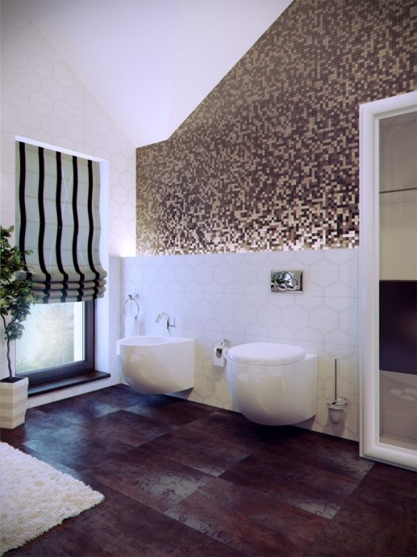 modern badrum wellness mosaikvägg