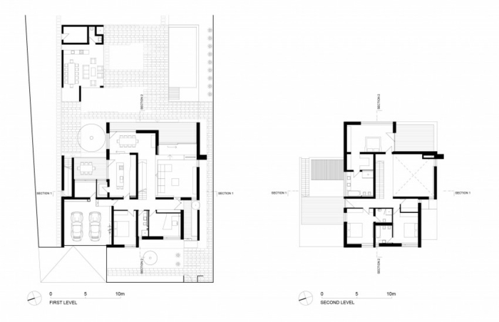 modernt hus rumänien planlösning interiör parasit studio