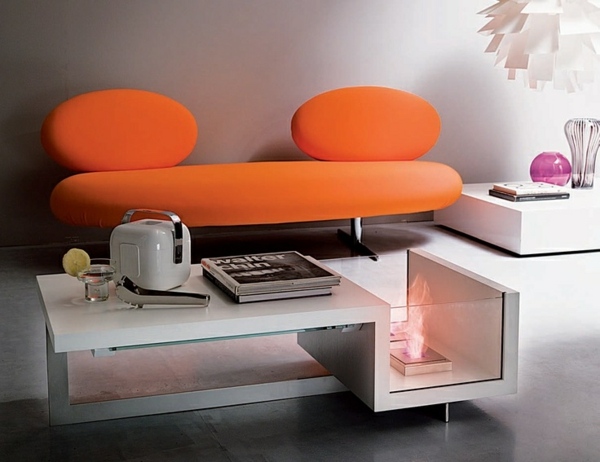 Eldstad modern soffa orange färg